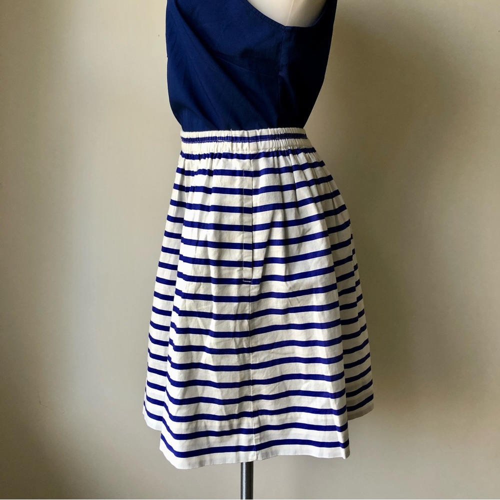 ๐ผ J. Crew Pull On Pocket Skirt in Blue & White Nautical Stripe, 4 - Picture 6 of 8